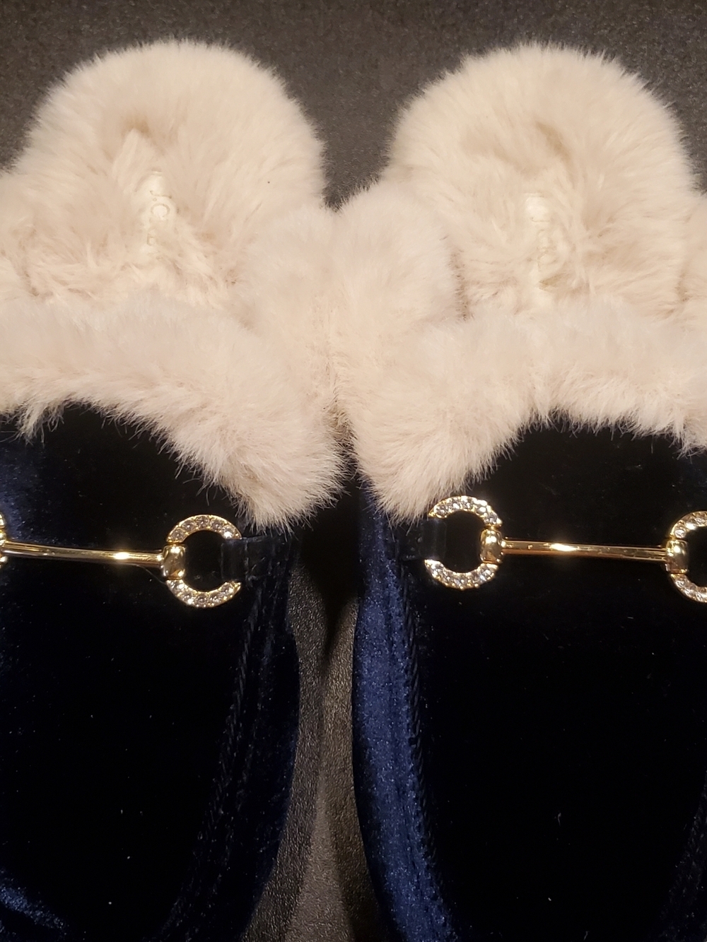 J Crew Bit Slipper Blue Velvet Size 9